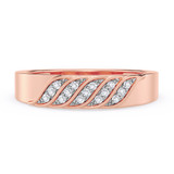 Photo of Isidor 1/8 ct tw. Diamond Same Sex Ladies Band Set 14K Rose Gold [BT2263RL]