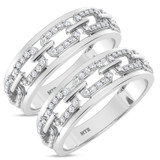 Photo of Hartwin 3/8 ct tw. Diamond Same Sex Mens Band Set 14K White Gold [WM2262W]