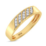 Photo of Isidor 1/8 ct tw. Diamond Wedding Band Set 14K Yellow Gold [BT2263YL]