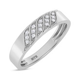 Photo of Isidor 1/8 ct tw. Diamond Same Sex Ladies Band Set 10K White Gold [BT2263WL]