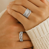 Photo of Hartwin 7/8 ct tw. Diamond Round Cluster Trio Set 14K White Gold [BT2262W-C000]