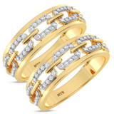 Photo of Hartwin 3/8 ct tw. Diamond Same Sex Mens Band Set 14K Yellow Gold [WM2262Y]