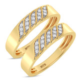 Photo of Isidor 1/8 ct tw. Diamond Same Sex Ladies Band Set 10K Yellow Gold [WL2263Y]