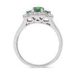 Photo of Azaleia 7/8 CT. T.W. Emerald and diamond Engagement Ring 10K White Gold [BT2147WE-C000]