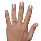 Photo of Azaleia 7/8 ct tw. Ruby Round Solitaire Engagement Ring 10K Yellow Gold [BT2077YE-C000] [HT-2]