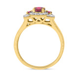 Photo of Azaleia 7/8 ct tw. Ruby Round Solitaire Engagement Ring 10K Yellow Gold [BT2077YE-C000]