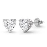 Photo of Hiya 1/2 CT. T.W. Lab Grown Diamond Solitaire Earring 14K White Gold [SE2276W-C000]