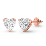 Photo of Hiya 1/2 CT. T.W. Lab Grown Diamond Solitaire Earring 10K Rose Gold [SE2276R-C000]