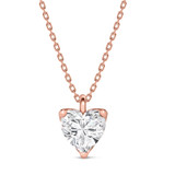 Photo of Hiya 1/2 CT. T.W. Lab Grown Diamond Solitaire Pendant 10K Rose Gold [SP2276R-C000]