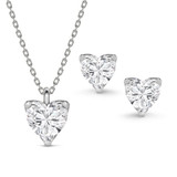 Photo of Hiya 1 ct tw. Lab Grown Round Solitaire Pendant Set 14K White Gold