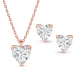 Photo of Hiya 1 ct tw. Lab Grown Round Solitaire Pendant Set 14K Rose Gold