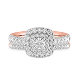 Photo of Lizzie 1 1/5 ct tw. Lab Grown Diamond Round Solitaire Bridal Set 10K Rose Gold [BR5601R-C000]