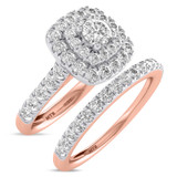 Photo of Lizzie 1 1/5 ct tw. Lab Grown Diamond Round Solitaire Bridal Set 10K Rose Gold [BR5601R-C000]