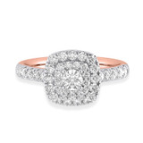 Photo of Lizzie 1 1/5 ct tw. Lab Grown Diamond Round Solitaire Bridal Set 10K Rose Gold [BT5601RE-C000]