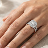 Photo of Lizzie 1 1/5 ct tw. Lab Grown Diamond Round Solitaire Bridal Set 10K Rose Gold [BR5601R-C000]
