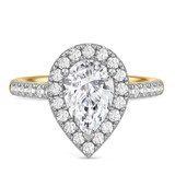 Photo of Adeola 2 5/8 ct tw. Diamond Pear Solitaire Engagement Ring 10K Yellow Gold [BT2302YE-F195]