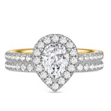 Photo of Adeola 1 3/4 ct tw. Lab Grown Diamond Pear Solitaire Bridal Set 10K Yellow Gold [BR2305Y-M095]