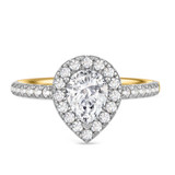 Photo of Adeola 1 1/3 ct tw. Diamond Pear Solitaire Bridal Set 14K Yellow Gold [BT2300YE-F070]