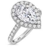 Photo of Adeola 4 1/5 ct tw. Diamond Pear Solitaire Bridal Set 14K White Gold [BT2303WE-F295]