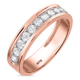 Photo of Adeola 1 ct tw. Diamond Mens Band 10K Rose Gold [BT2303RM]