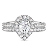 Photo of Adeola 1 3/4 ct tw. Diamond Pear Solitaire Bridal Set 10K White Gold [BR2301W-F095]