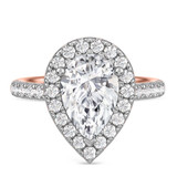 Photo of Adeola 4 1/5 ct tw. Lab Grown Diamond Pear Solitaire Bridal Set 10K Rose Gold [BT2307RE-M295]