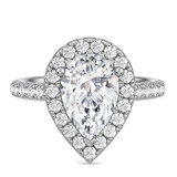 Photo of Adeola 4 1/5 ct tw. Lab Grown Diamond Pear Solitaire Bridal Set 14K White Gold [BT2307WE-M295]