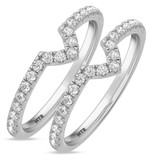 Photo of Adeola 1/2 ct tw. Lab Grown Diamond Same Sex Ladies Band Set 10K White Gold [WL1418W]
