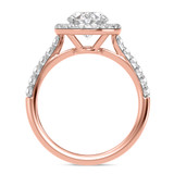 Photo of Adeola 2 7/8 ct tw. Lab Grown Diamond Oval Solitaire Bridal Set 14K Rose Gold [BT2316RE-I195]