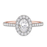 Photo of Adeola 1 1/10 ct tw. Lab Grown Diamond Oval Solitaire Engagement Ring 10K Rose Gold [BT2314RE-I070]