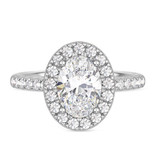 Photo of Adeola 2 1/2 ct tw. Diamond Oval Solitaire Engagement Ring 14K White Gold [BT2311WE-V195]