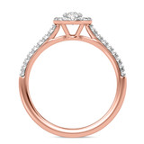 Photo of Adeola 3/4 ct tw. Lab Grown Diamond Oval Solitaire Engagement Ring 10K Rose Gold [BT2313RE-I045]