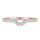 Photo of Adeola 7/8 ct tw. Lab Grown Diamond Oval Solitaire Bridal Set 10K Rose Gold [BT2313RL]
