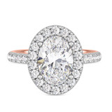 Photo of Adeola 3 3/4 ct tw. Lab Grown Diamond Oval Solitaire Engagement Ring 14K Rose Gold [BT2317RE-I295]