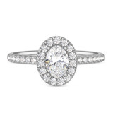 Photo of Adeola 1 1/3 ct tw. Diamond Oval Solitaire Bridal Set 14K White Gold [BT2309WE-V070]