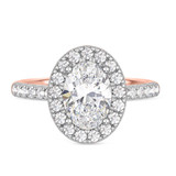Photo of Adeola 2 1/2 ct tw. Lab Grown Diamond Oval Solitaire Engagement Ring 10K Rose Gold [BT2316RE-I195]