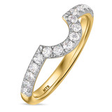 Photo of Adeola 4 1/6 ct tw. Lab Grown Diamond Oval Solitaire Bridal Set 10K Yellow Gold [BT2317YL]