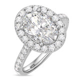 Photo of Adeola 3 3/4 ct tw. Lab Grown Diamond Oval Solitaire Engagement Ring 14K White Gold [BT2317WE-I295]