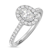 Photo of Adeola 1 1/10 ct tw. Diamond Oval Solitaire Engagement Ring 14K White Gold [BT2309WE-V070]