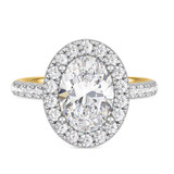 Photo of Adeola 3 3/4 ct tw. Lab Grown Diamond Oval Solitaire Engagement Ring 10K Yellow Gold [BT2317YE-I295]