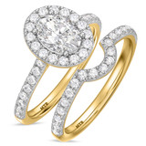 Photo of Adeola 1 3/4 ct tw. Diamond Oval Solitaire Bridal Set 10K Yellow Gold [BR2310Y-V095]