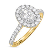 Photo of Adeola 1 3/4 ct tw. Diamond Oval Solitaire Bridal Set 10K Yellow Gold [BT2310YE-V095]