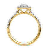 Photo of Adeola 1 1/3 ct tw. Lab Grown Diamond Oval Solitaire Bridal Set 10K Yellow Gold [BT2314YE-I070]