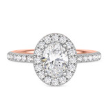 Photo of Adeola 1 3/4 ct tw. Lab Grown Diamond Oval Solitaire Bridal Set 14K Rose Gold [BT2315RE-I095]