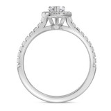 Photo of Adeola 1 3/4 ct tw. Lab Grown Diamond Oval Solitaire Bridal Set 10K White Gold [BT2315WE-I095]