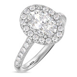 Photo of Adeola 2 7/8 ct tw. Diamond Oval Solitaire Bridal Set 14K White Gold [BT2311WE-V195]