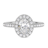 Photo of Adeola 1 3/4 ct tw. Lab Grown Diamond Oval Solitaire Bridal Set 14K White Gold [BT2315WE-I095]