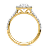 Photo of Adeola 1 3/4 ct tw. Lab Grown Diamond Oval Solitaire Bridal Set 14K Yellow Gold [BT2315YE-I095]