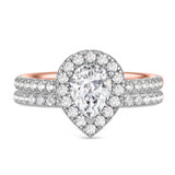 Photo of Adeola 1 1/3 ct tw. Diamond Pear Solitaire Bridal Set 10K Rose Gold [BR2300R-F070]