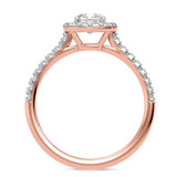 Photo of Adeola 1 1/10 ct tw. Lab Grown Diamond Cushion Solitaire Engagement Ring 10K Rose Gold [BT2324RE-Q070]